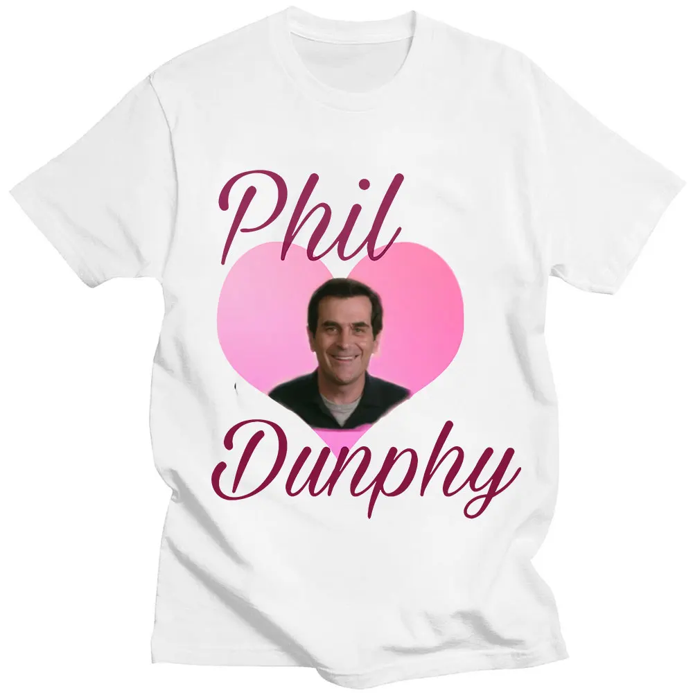 American TV Show Phil Dunphy Graphics Print T-shirts Harajuku Men's Cotton High Quality Short Sleeve T-shirt Oversize Streetwear