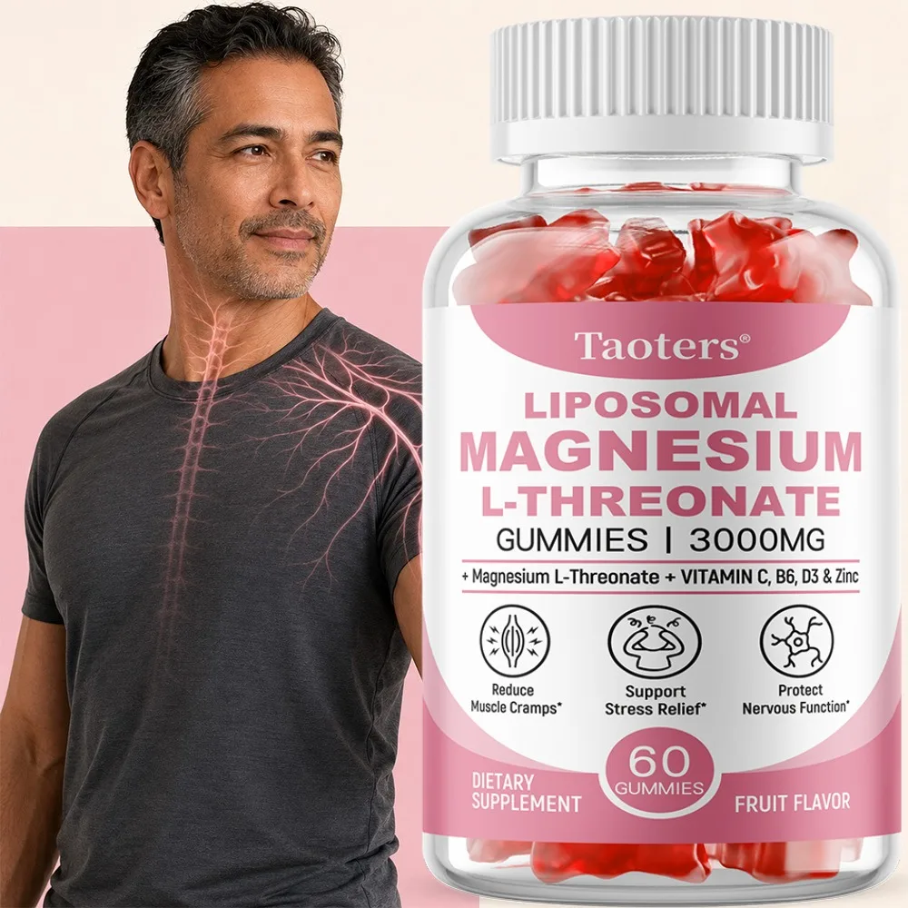 3000mg Liposomal Magnesium Threonate Gummies, Muscle, Relaxation, Calm Mood Support & Energy Support for Adults