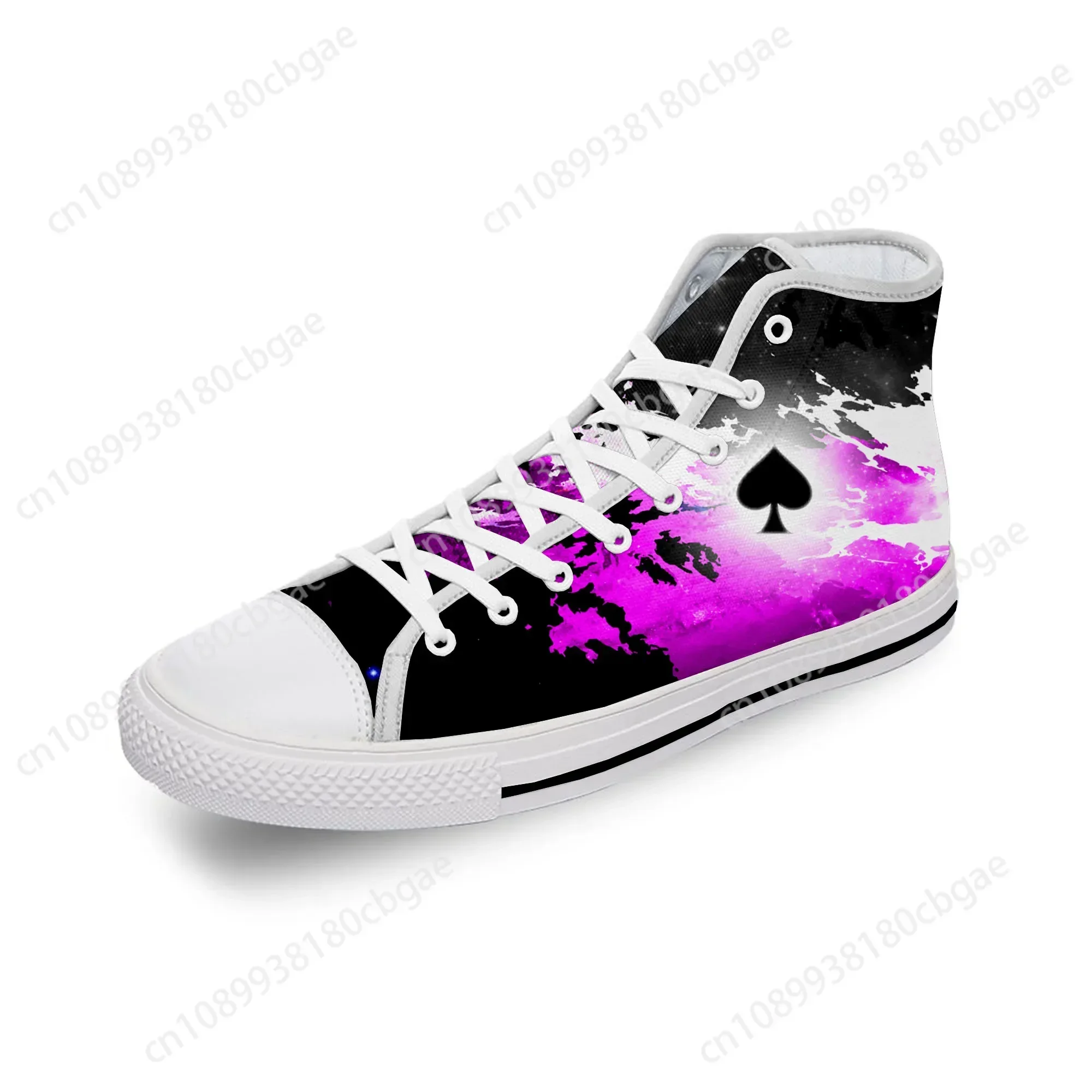 

Ace Aro Aromantic Asexual Asexuality Pride Flag Lightweight Cloth 3D Print High Top Canvas Shoes Men Women Breathable Sneakers