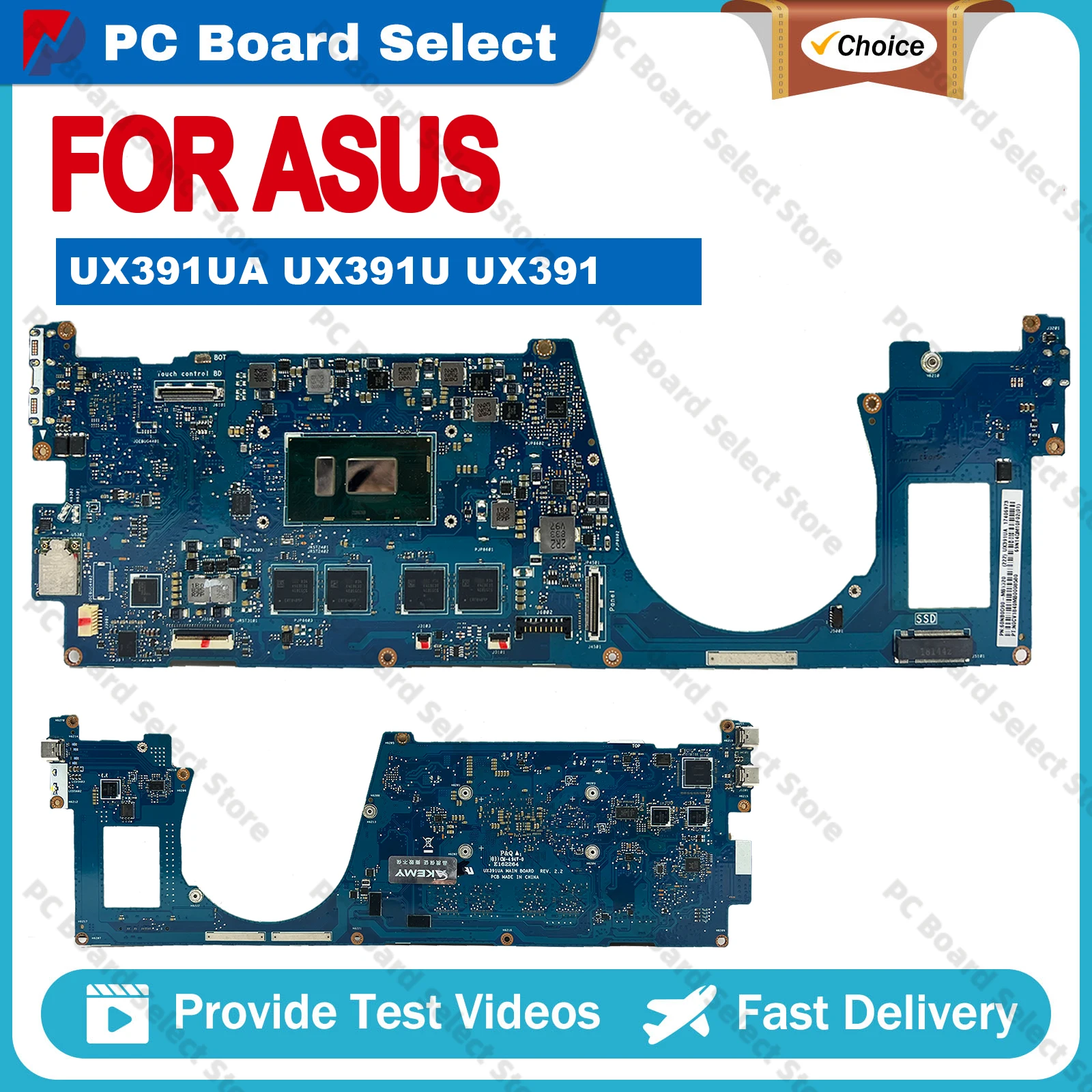 

UX391UA Notebook Mainboard For ASUS ZenBook UX391U UX391 UX391UA Laptop Motherboard I5-8250U I7-8550U CPU 8G/16G RAM