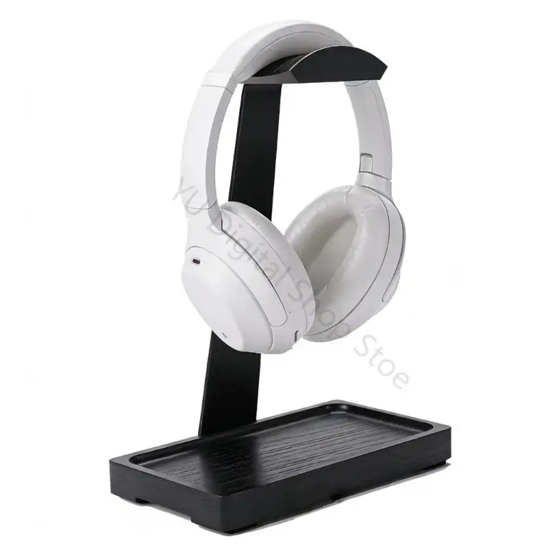 96BA Holzständerhalter für Headset-Display-Regal, Schreibtischaufhänger, Kopfhörerständer – Detail 5