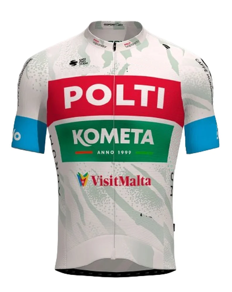 2024 POLTI KOMETA Team Men's Cycling Jersey Short Sleeve Bicycle Clothing With Bib Shorts Ropa Ciclismo