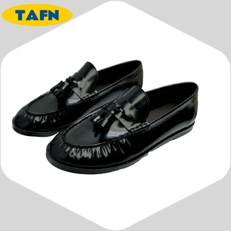 

Loafers Advanced Texture Trendy, Beautiful and Exquisite Women’s Soft Leather Loafers with Elastic Band Heel for Comfort AF410