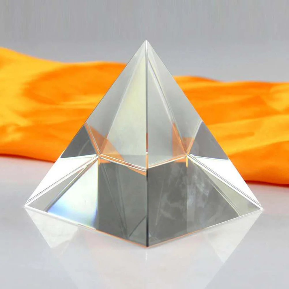 

1Pcs 100Mm Optical Crystal Pyramid Light Refractor for Rainbow Display Clear Glass Prism Desk Decoration Home Office Decor Item