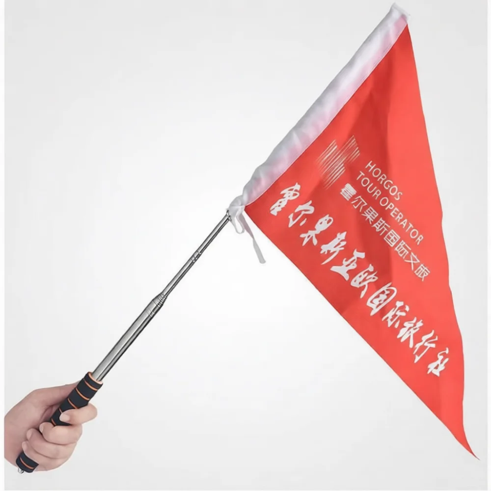 Retractable Stainless Steel Flag Pole Durable Guide Pointer Teaching Stick With Comfortable Handle For Education