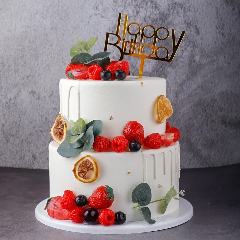 

Silicone Cake Model Double Layer Simulation Cake 6/8 Inch Man Made Fake Cake Cake Shop Decoration Window Sample Show Model