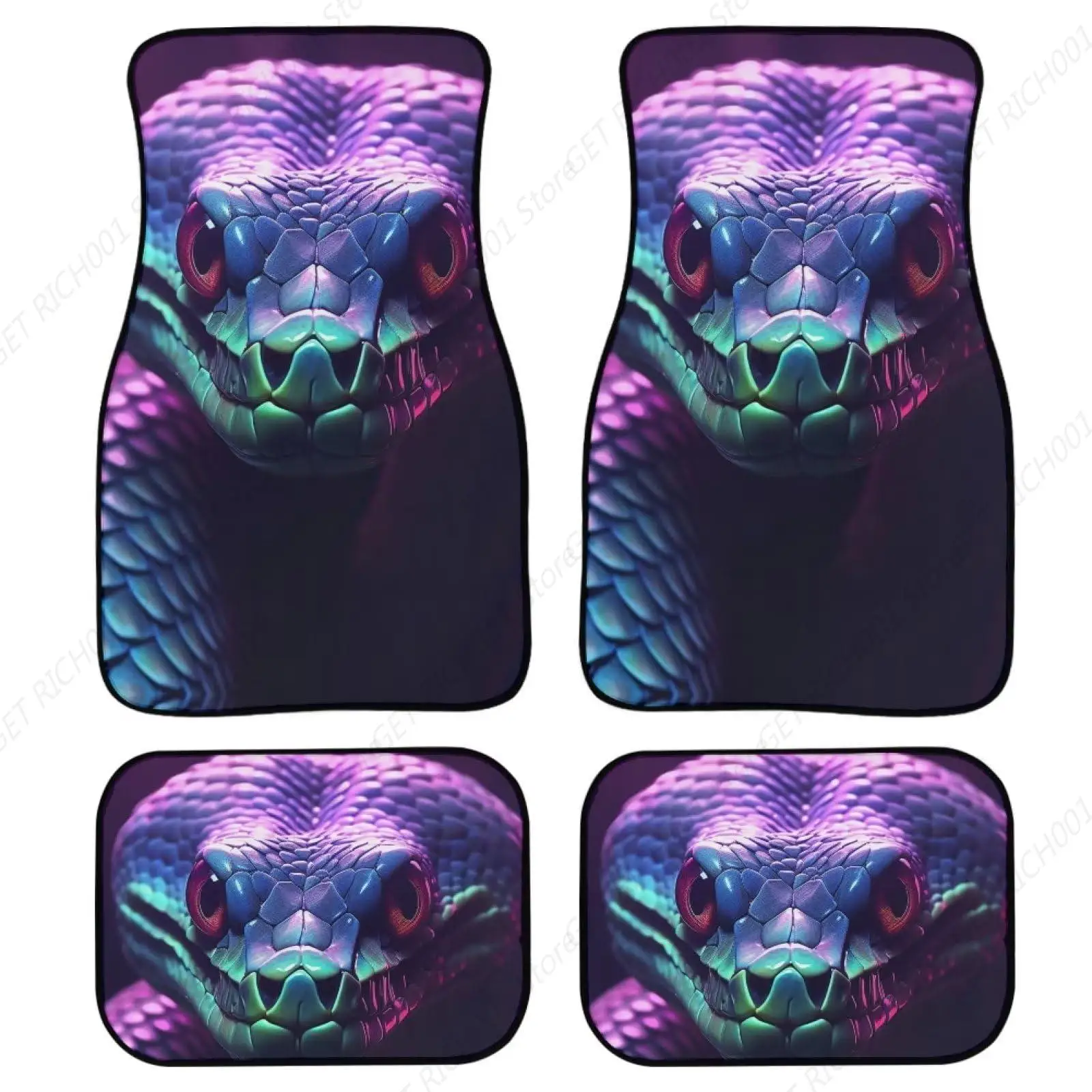

Alfombrillas Coche Serpiente Para Hombre, Alfombrillas Universales Para Suelo Lantero Y Trasero SUV, Juego Completo 4-х шт.