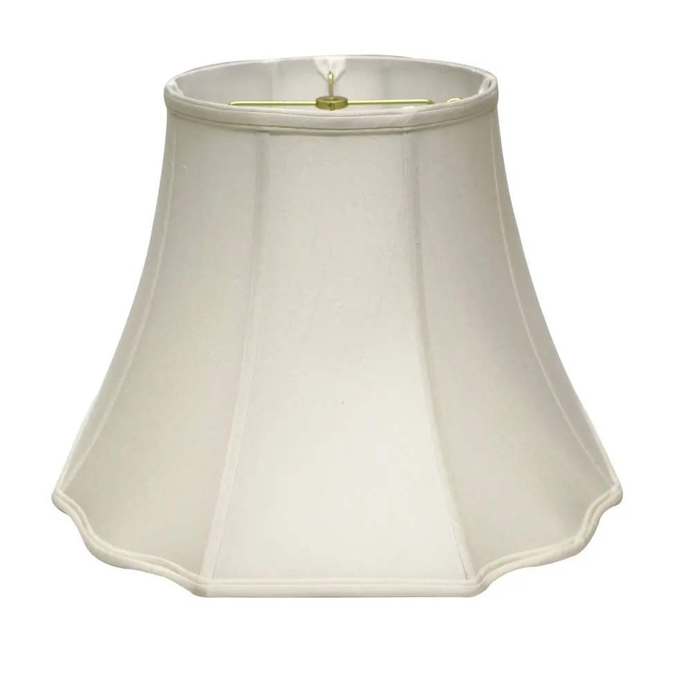 

White Natural Fabric Octagon Softback Lampshade with Washer Fitter for Table Lamps,9x18x13