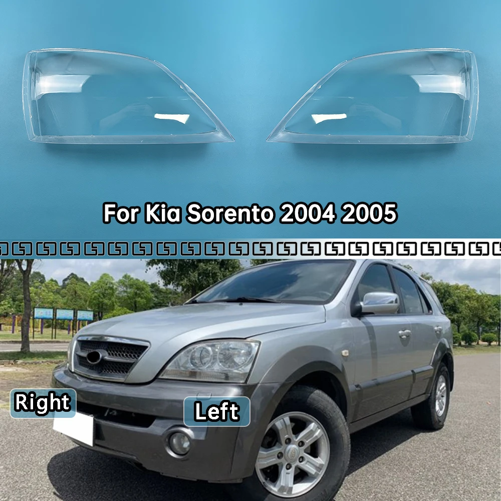 

For Kia Sorento (Overseas) 2004 2005 Transparent Headlight Cover Lampshade Headlamp Lamp Shell Plexiglass Replace Original Lens