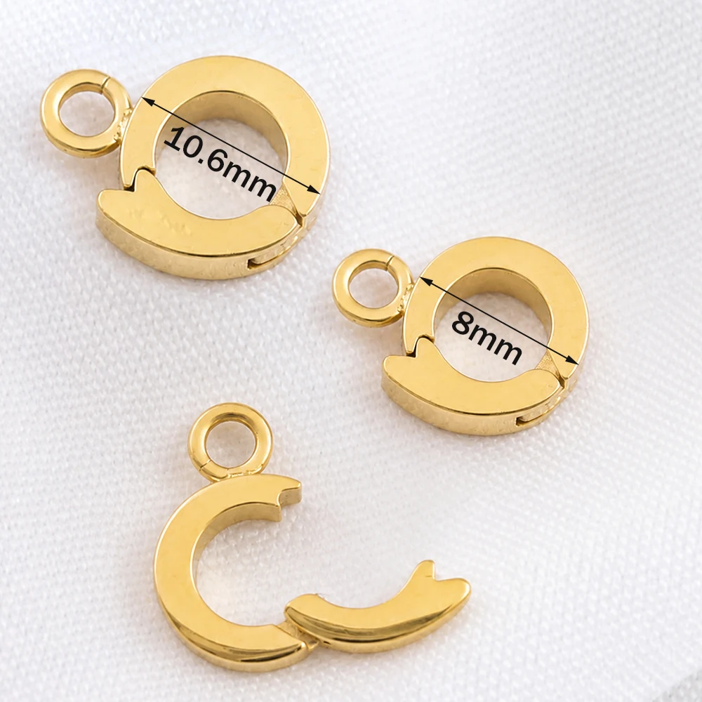 1 Stück 2 Stück Edelstahl-Bails für Anhänger-Halsketten, Verstärker-Anhängerhalter für Schmuck, DIY-Armband- und Halsketten-Herstellungszubehör – Detail 1