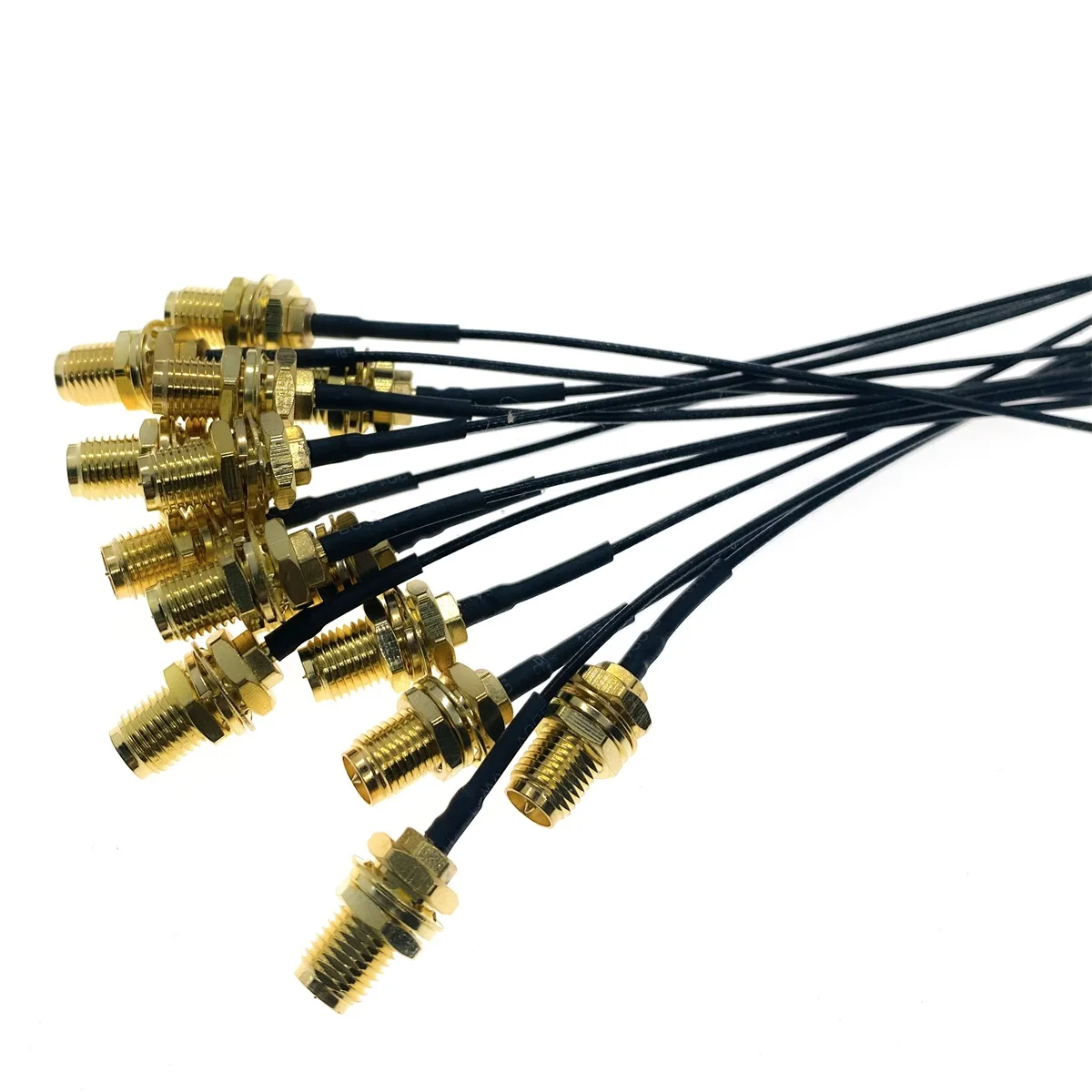 10pcs Cable RPSMA Female jack Bulkhead to uFL/u.FL/IPX/IPEX-1 RF 1.13MM IPX RF Coaxial Pigtail 3G Antenna Extension Coax Cable