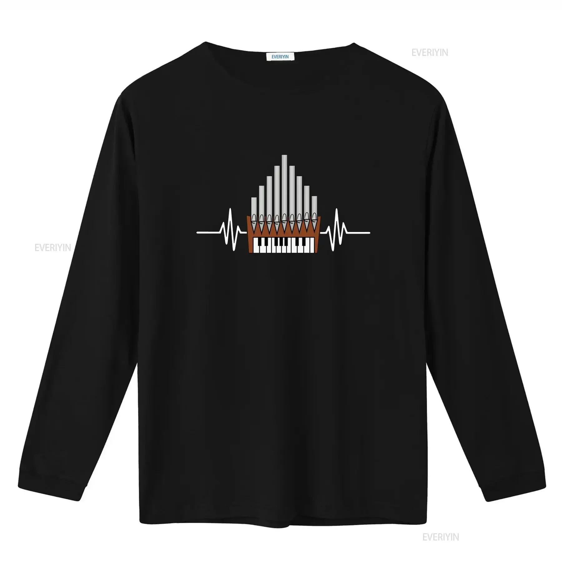 Pipe Organist Instrument Pipes Church Organ Heartbeat Design T Shirt for Music Lovers vintage Washed designer clothes graphic