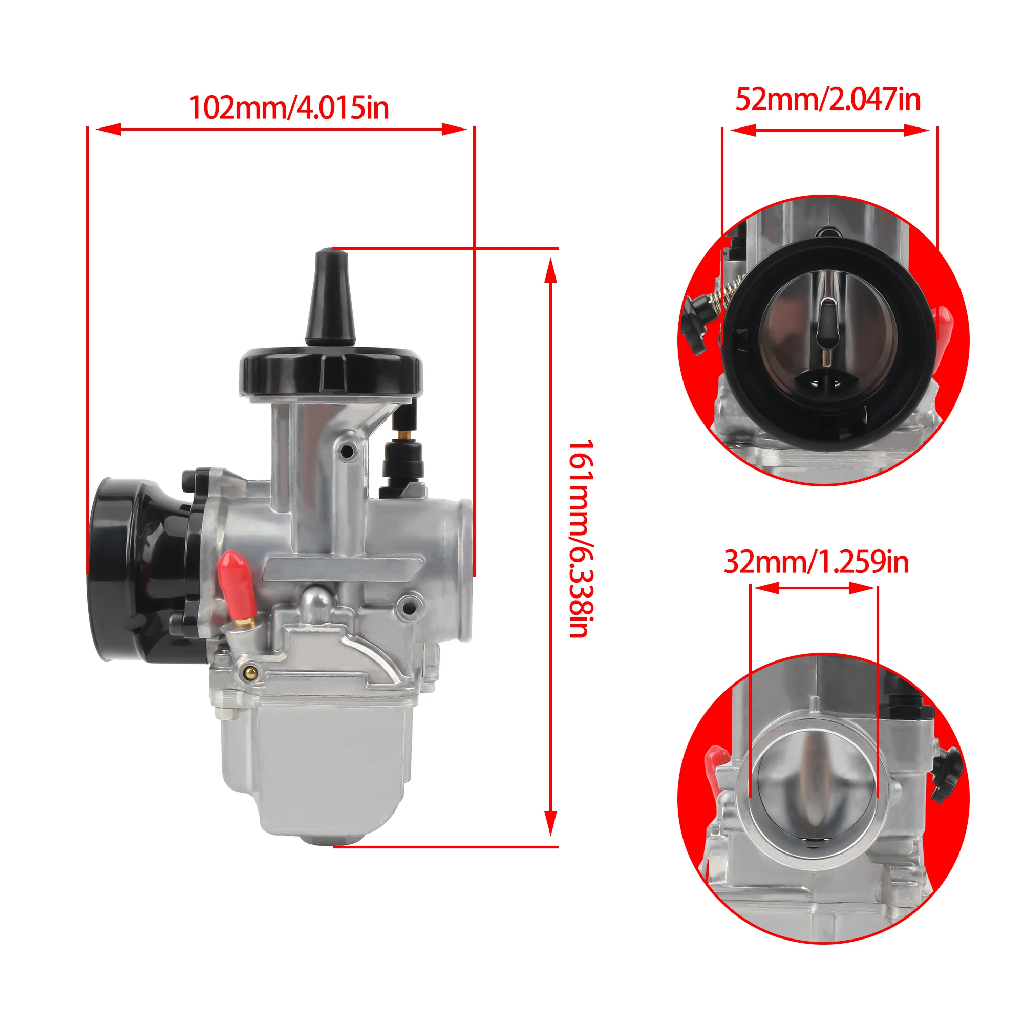 24 26 28 30 32 34 مللي متر دراجة نارية المكربن لهوندا ياماها KTM كاواساكي KSR PWK 125-250cc ATV رباعية الترابية دراجة سكوتر موتوكروس #4