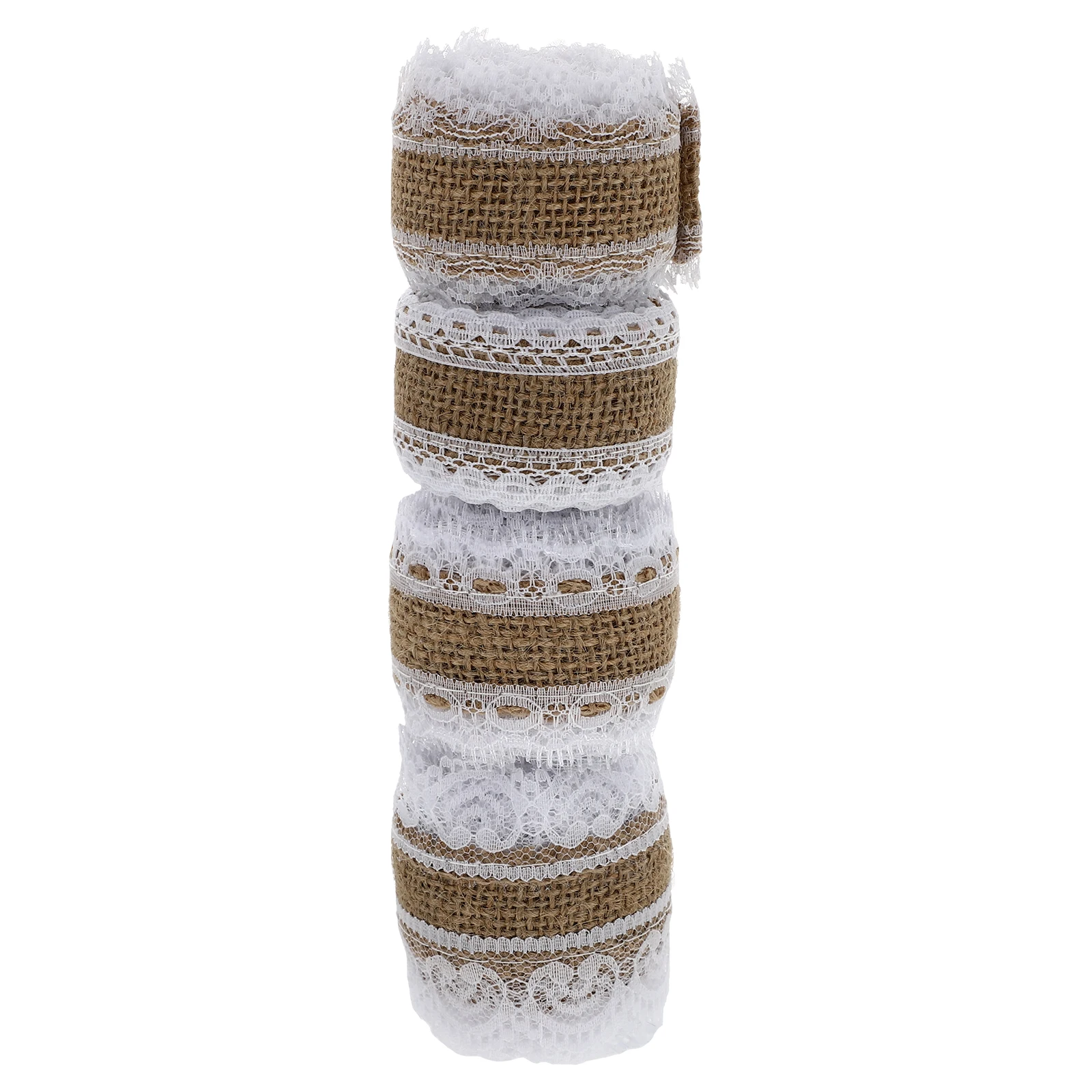 

4 Rolls Christmas Lace Trim Burlap Roll Wedding Supply DIY Decorating Fabric Lace Ribbon Sewing Material Wedding Supplies