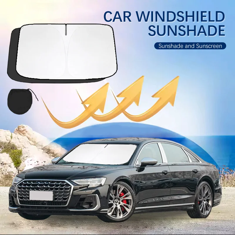 

Car Windshield Sun Shade Covers for Front Window Sunscreen UV Parasol For Audi S8 D4 D3 D2 2007-2024 Summer Car Accessories