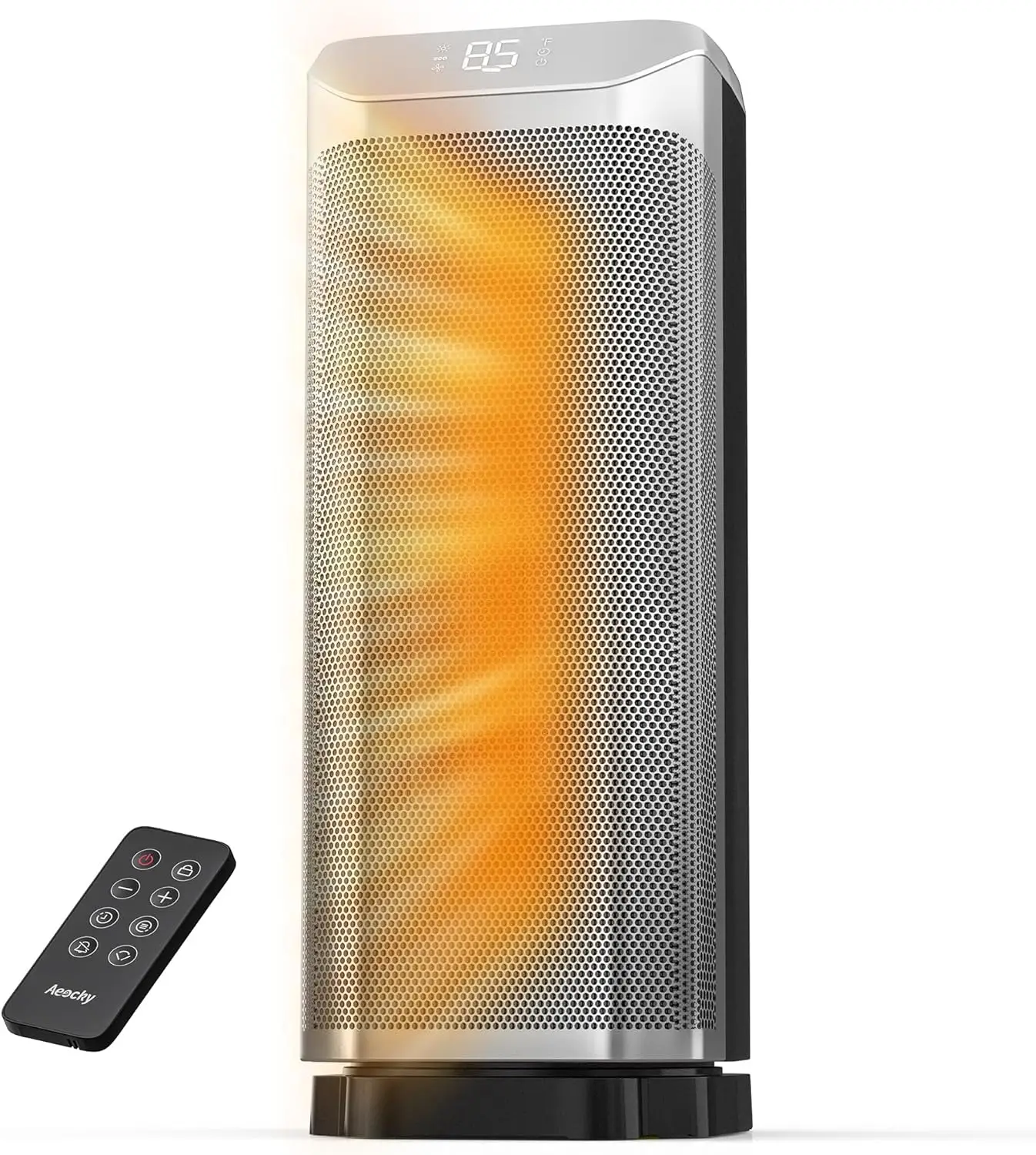 

Upgraded 1500W Space Heater with AI Thermostat, ECO Mode, Oscillation, Remote, Timer for Indoor Use