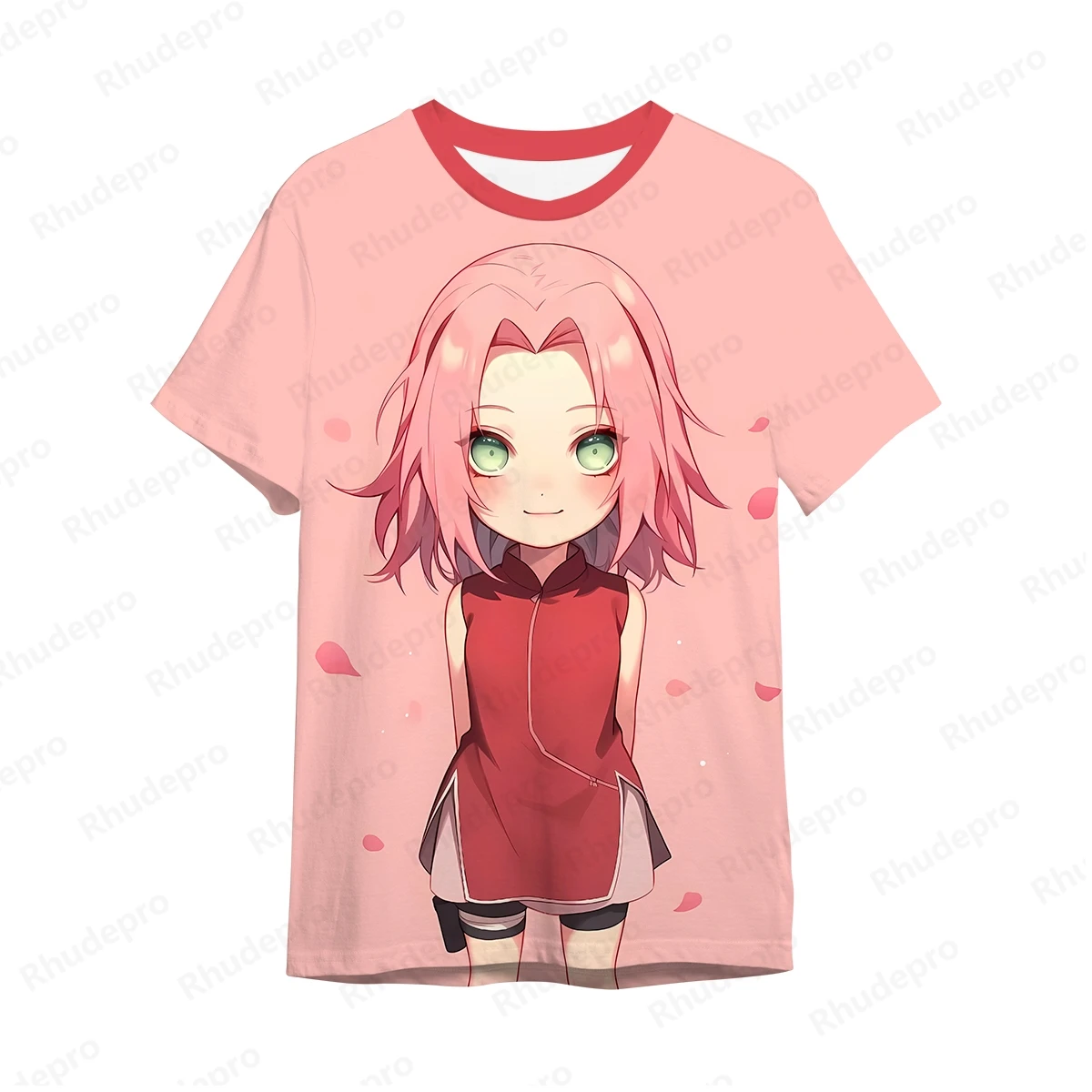 Naruto Men Clothing Men's T-shirt T-shirts Hip Hop Gift New Short Sleeve Y2k Clothes Children's Umaki Trend Harajuku Style