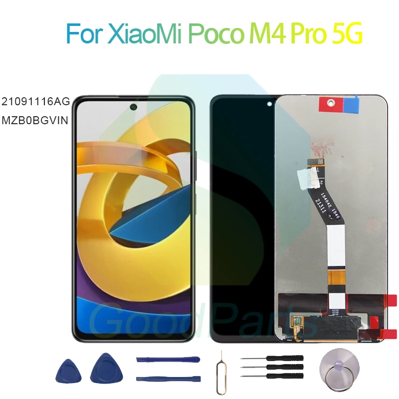 

For XiaoMi Poco M4 Pro 5G LCD Display Screen 6.6" 21091116AG, MZB0BGVIN Poco M4 Pro 5G Touch Digitizer Assembly Replacement