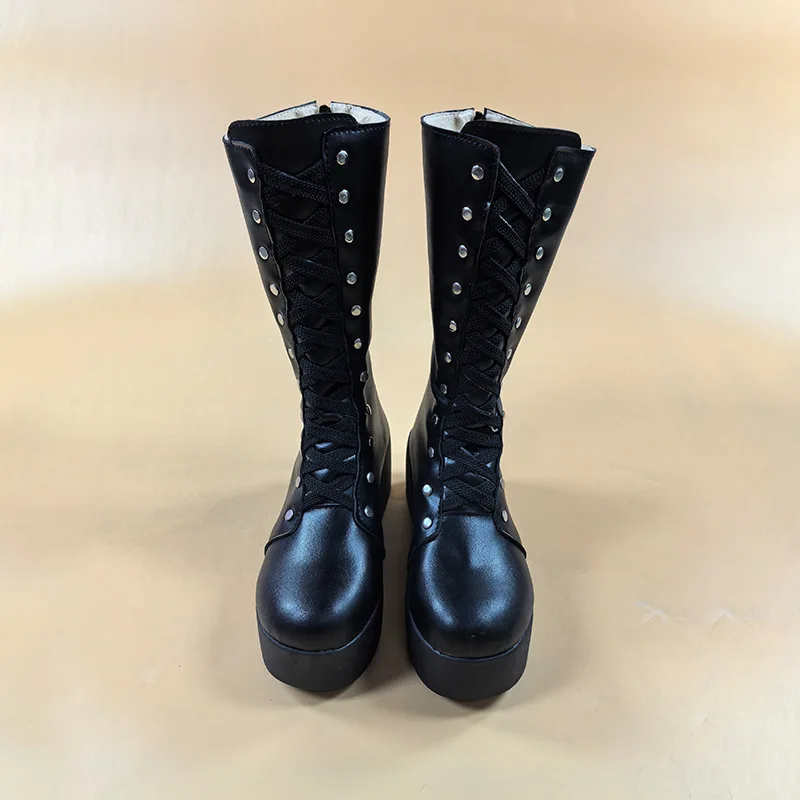 ร้านยูคอสเพลย์ รองเท้าหนังสังเคราะห์สำหรับเด็กผู้ชายและเด็กผู้หญิง แต่งตัวเป็นปีศาจน้อยในวันฮาโลวีน