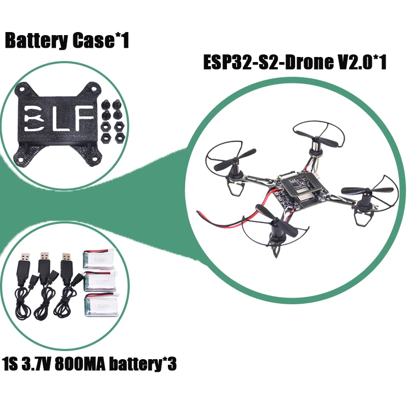 โดรนสี่ใบพัด ESP32S2 ESP32ควบคุมการบินแบบโอเพนซอร์ส ESP-Drone โดรนรุ่นควบคุมด้วย WiFi