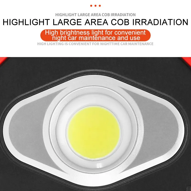 Magnetic COB Portable Lanterns Foldable Vertical Auto Repair Work Lights Car Camping Fishing Waterproof Torch Lamp Floodlight