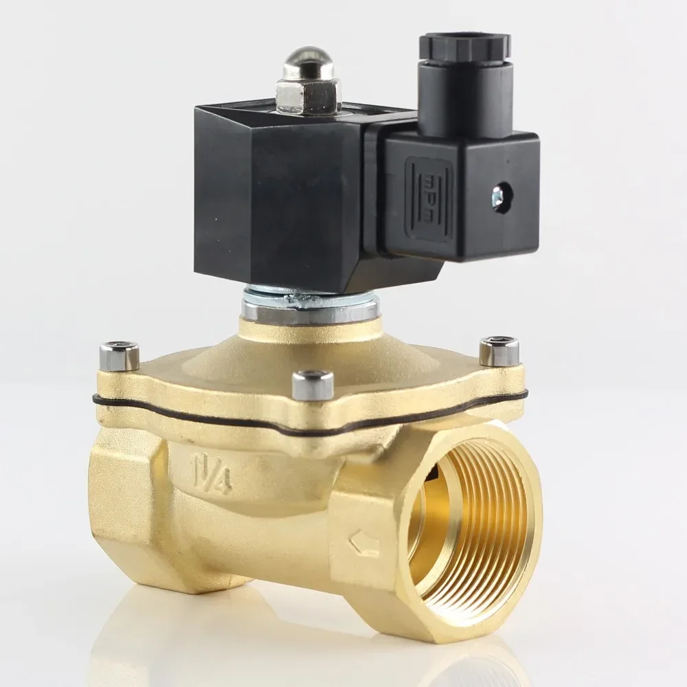 Válvula de agua con válvula solenoide normalmente cerrada, bobina totalmente cerrada IP65, AC220V DC12V DC24V, G3/8" G1/2" G3/4" G1" G1-1/4" G1-1/2"