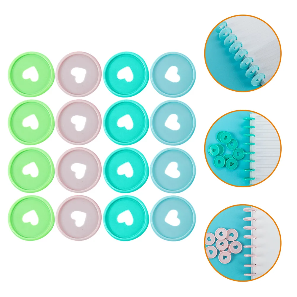 80 Pcs Mushroom Four-color Mixed Hair) Office The Notebook Planners Binding Tool Pp Supplies