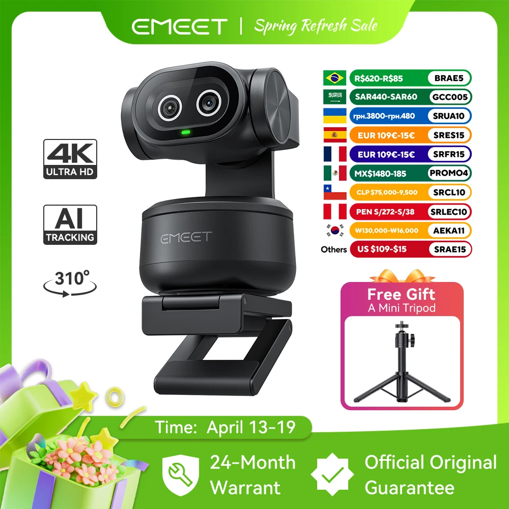 4K Webcam Ptz Web C…