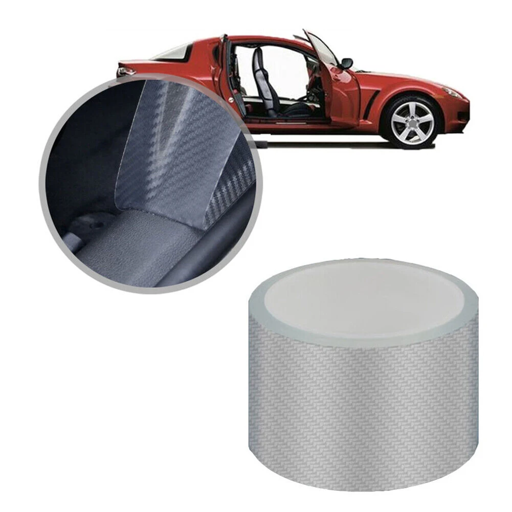 1PCS Auto Carbon Fiber Sticker Auto Door Protection Sill Scuff Cover Anti-scratch Sticker 300cmx7cm Accessories