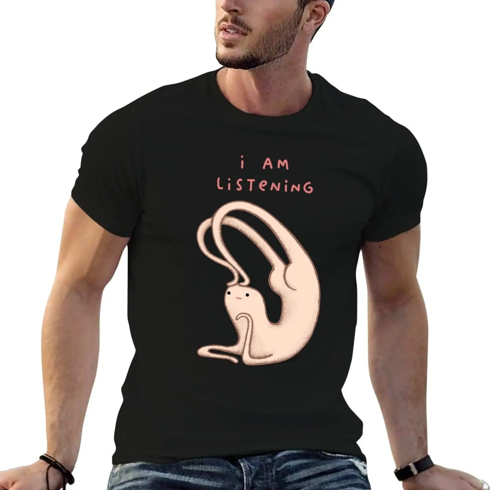 Honest Blob is Listening T-Shirt T-shirt à manches courtes de style décontracté