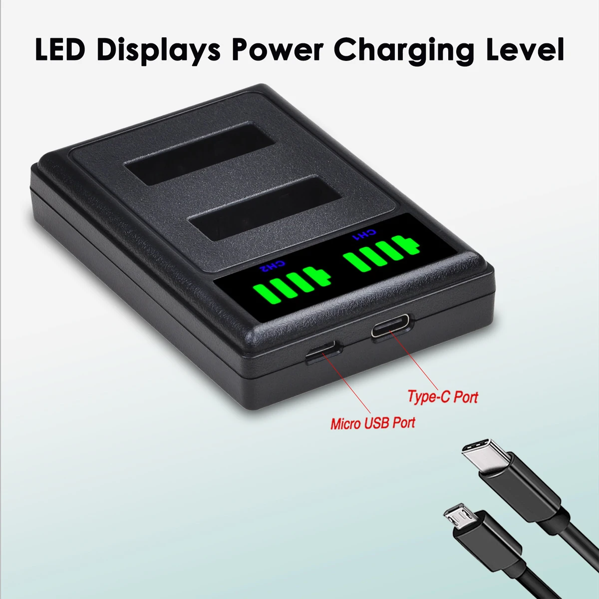 Batmax-Batería y cargador doble LED, accesorio para Canon PowerShot G5X G7X G9X G7 X Mark II G9 X,SX620, NB 13L NB13L, Puerto tipo C