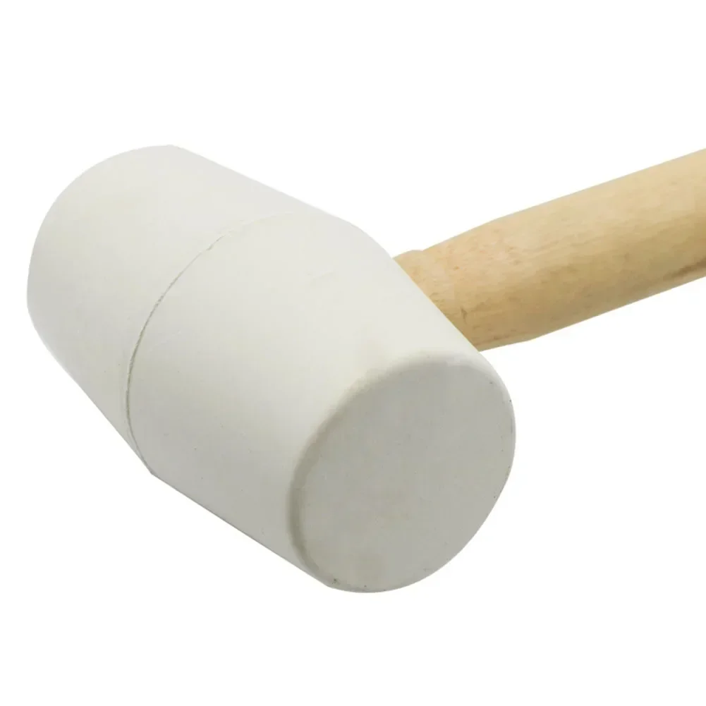 Wood Handle White Rubber Hammer For Tile Installation Floor Installation Home Decor Renovation Back Massage Tool Supplies