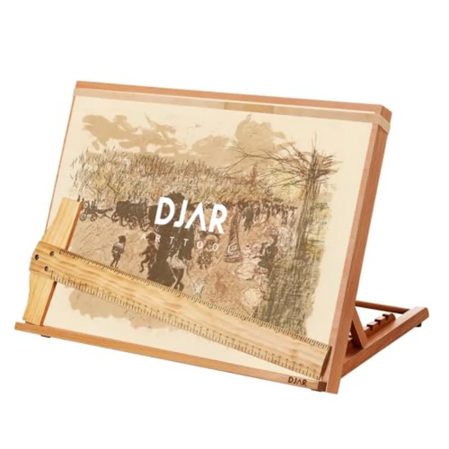 

5-Position Wood Drafting Table Tabletop Easel and Sketching Board for Painting Adjustable Angle Art Easel for Student Artist 25