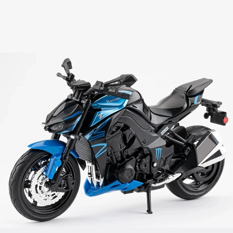 Modèle de moto de sport en alliage Kawasaki Ninja Z1000 1:12, jouet en métal moulé sous pression, modèle de moto de course de rue, son et lumière, cadeau pour enfants