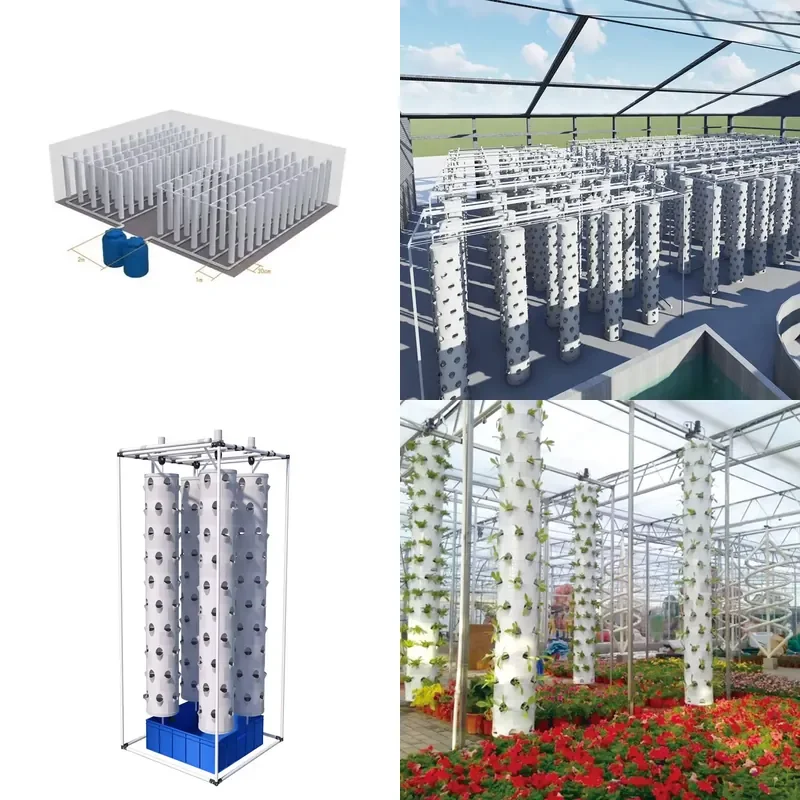 Commercial Farm Equipment New Planting Kits Vertical Hydroponics Aeroponic Systems with Pumps for Greenhouses or Containers