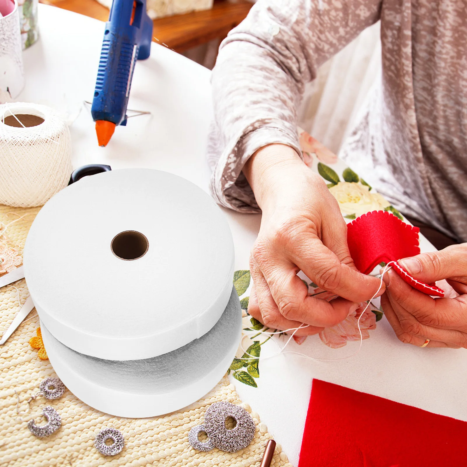 

2 Rolls 5.7cm X 33M High Efficiency Filtration Batting Tape for Industrial Purification Clean Air Quality Quilting Sewing