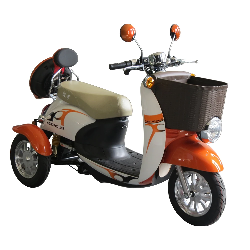 T412 500W ثلاث عجلات سكوتر كهربائي دراجة ثلاثية العجلات الكهربائية التنقل سكوتر المسنين E سكوتر مع موافقة الشارع