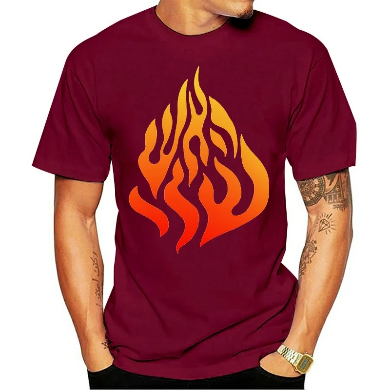 Nah Nachman Mehuman Fire Flames Design T Shirt Short Sleeve Fit Men\'s T Shirt Solid Color Homme Big Size Xxxl Slogan Hiphop