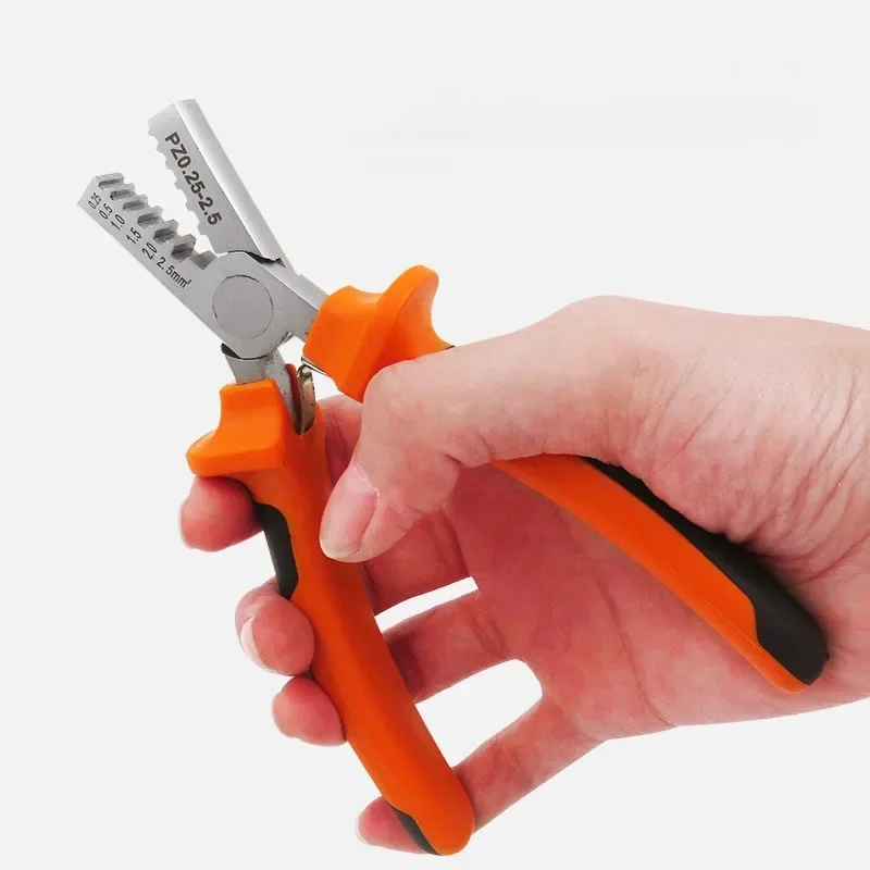 PZ 0,25–2,5 mm2 Aderendhülsen Crimpzange Deutsch Mini Crimper Zange Kabel Kabel Drahtendhülsen mit 1900 Stück Rohrklemmen-Set – Detail 11