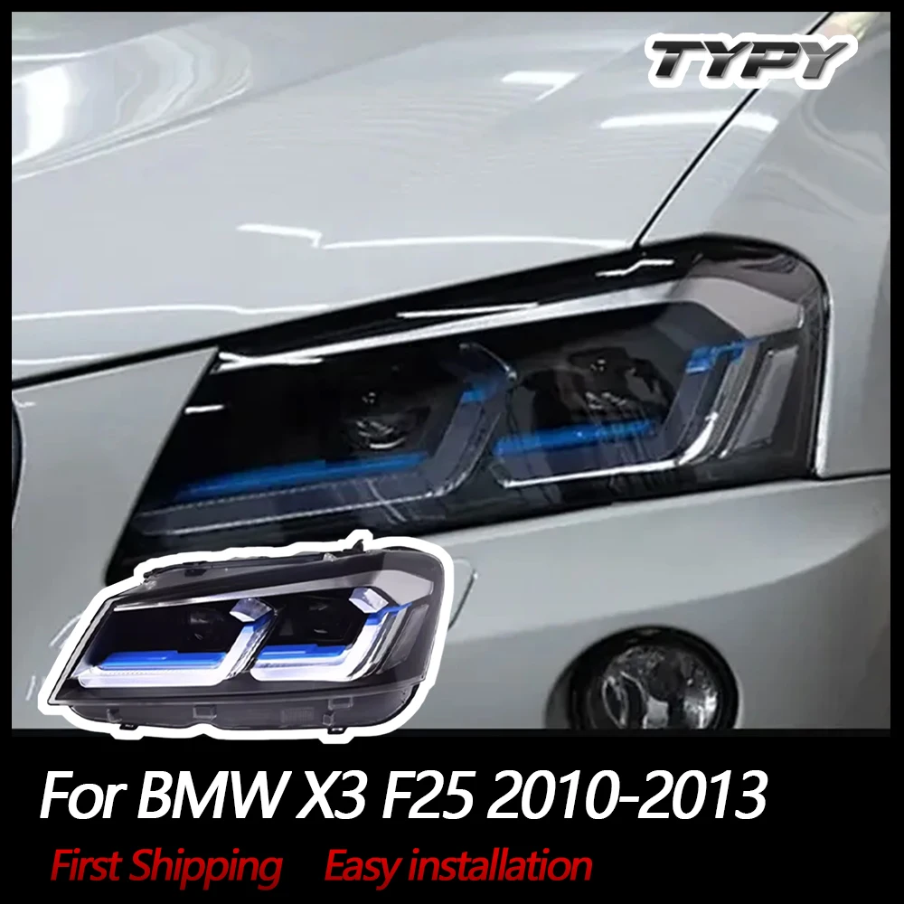 

Автомобильные фары TYPY для BMW X3 F25, фары 2010-2013, светодиодные фары для проектора в сборе, DRL, указатель поворота, автомобильные аксессуары