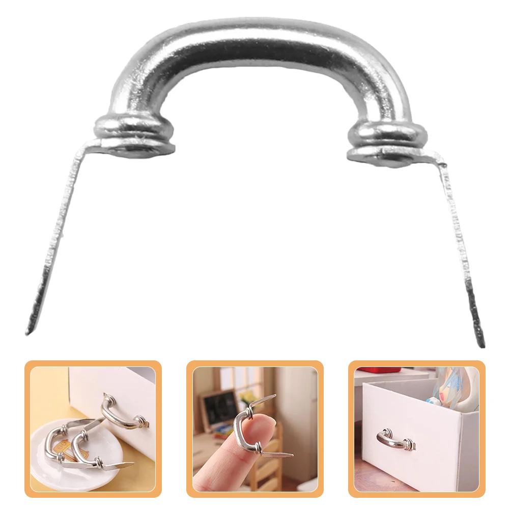 Mini Drawer Handle Dollhouse Knobs Accessories Miniatures for Crafts Pontoon Door Handles