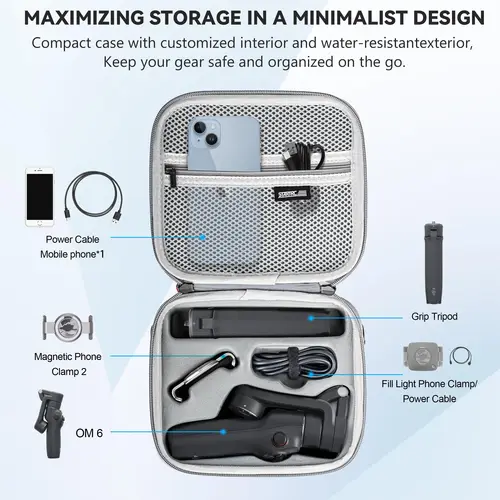 Imagen 2 del producto Para DJI OM6 funda impermeable portátil Storge bolso de hombro Estuche De Viaje para DJI OM estabilizador de cardán