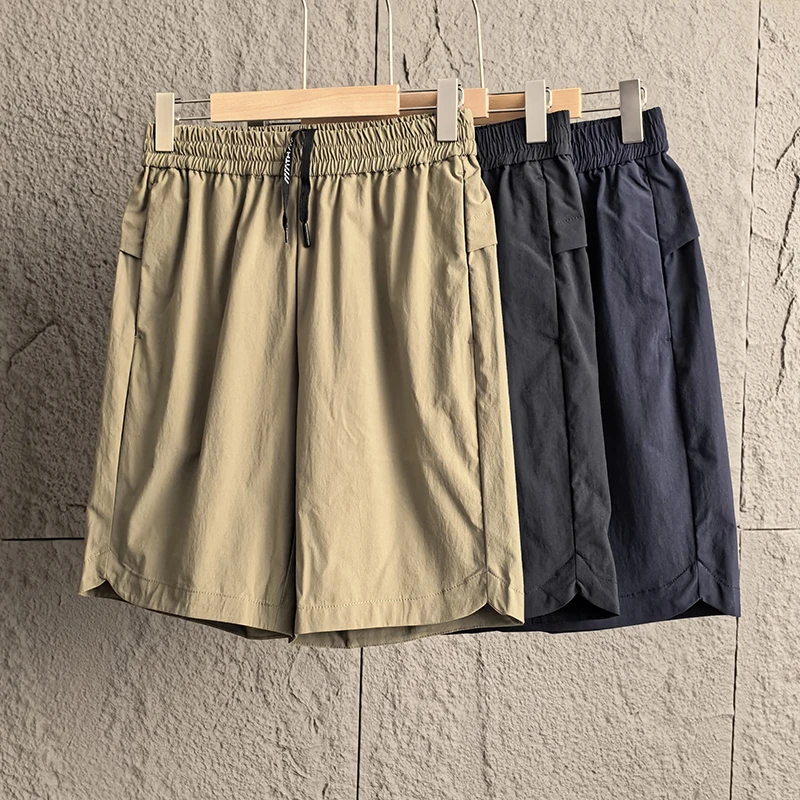 

Мужские летние спортивные шорты для активного отдыха, быстросохнущие, прямого кроя, повседневные, со средней посадкой, дышащие, модные, цвета хаки
