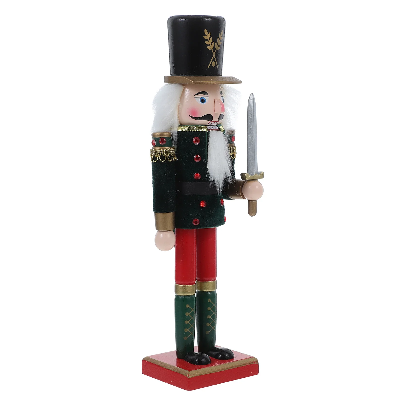 

Wooden Nutcracker Soldier Classic Traditional Holiday Tabletop Party Fireplace Decoration Festive Nutcracker