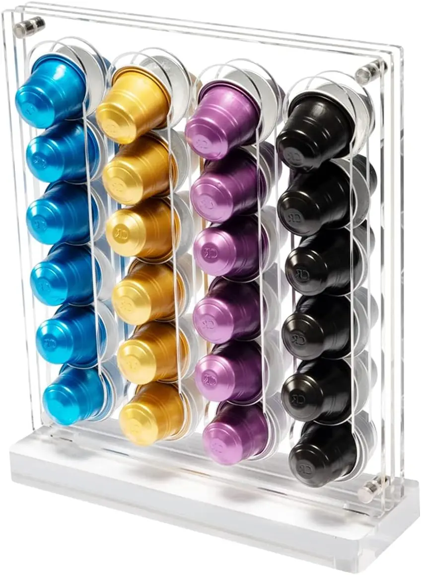 

Coffee Pod Holder for Nespresso Original Line Capsule Holder Acrylic Coffee Pods Organizer Hold 48 Pods Capacity Storage