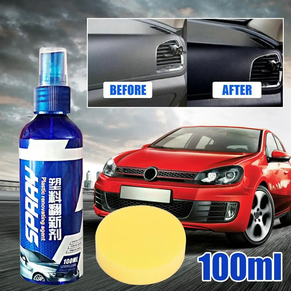 Car Plastic Restore Coating Agent Auto Plastic Rubber Repair Clean Refresh Restoration Agent Black Shine Seal Brighten