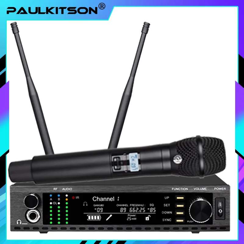 Paulkitson Professional Single Channel AD4G Microphone With Monitoring Microphone Ksm11uhf Wireless Microphone System Karaoke
