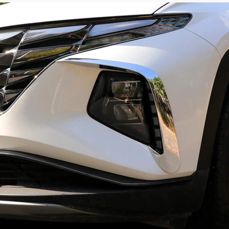 For Hyundai Tucson NX4 2021 2022 2023 Hybrid N Line Car Front Fog Lamp Eyebrow Trim Cover Exterior Accessories