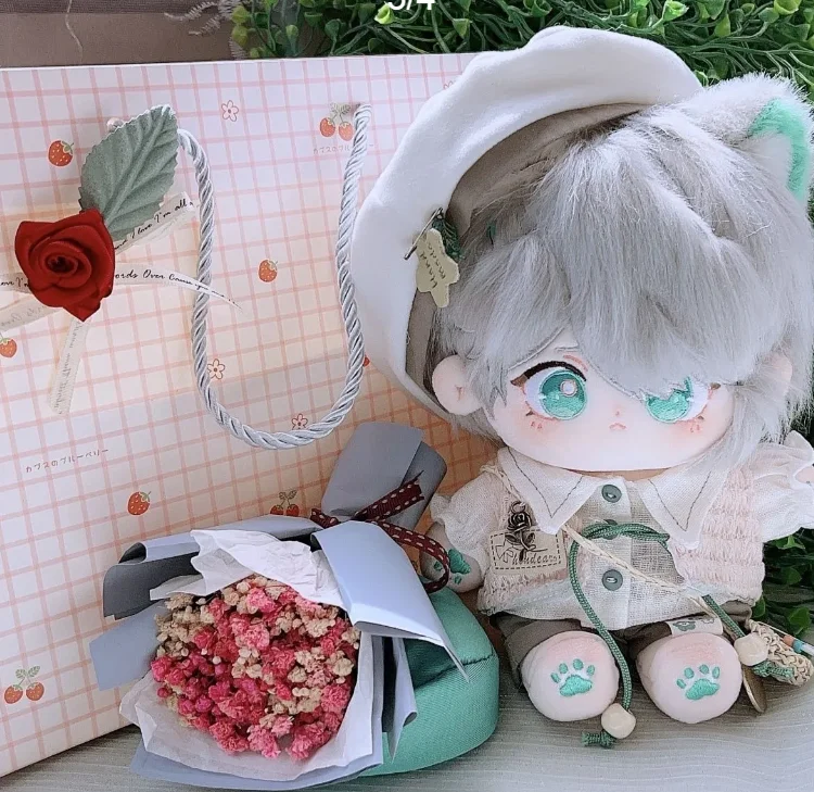 ตุ๊กตาผ้าคอตตอนแต่งตัวตัวละครอัลไฮธัมจากเกม Genshin Impact ขนาด 20 ซม. พร้อมชุดคอสเพลย์ หูตุ๊กตา ของขวัญคริสต์มาส ของเล่นสำหรับเด็ก