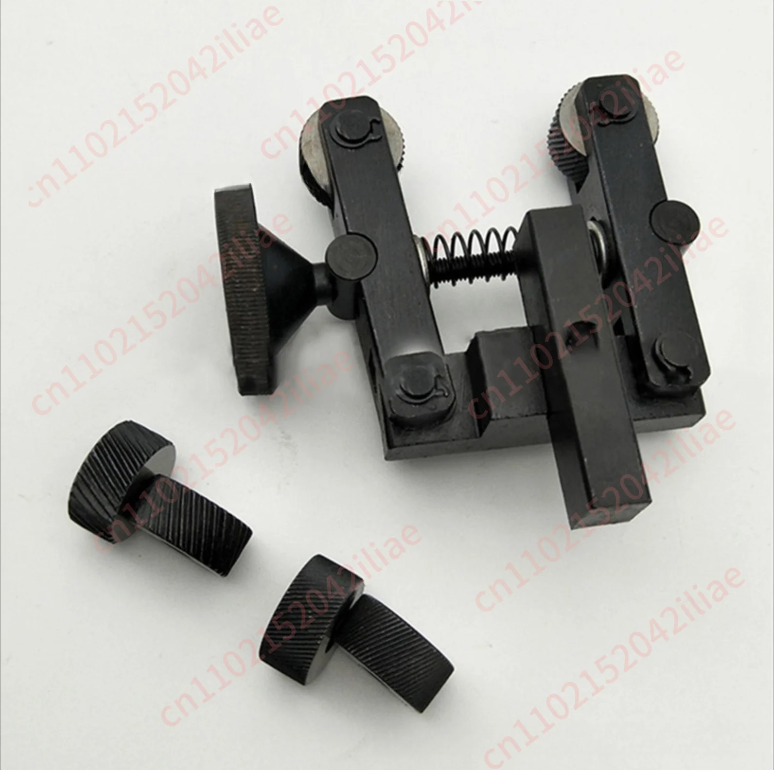 Clip-on rack adjustable handle pulley lathe tool device left and right twill double wheel knurling tool